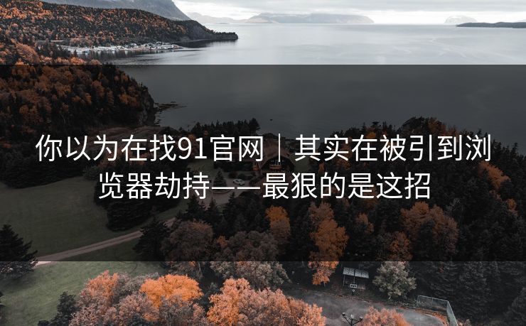 你以为在找91官网｜其实在被引到浏览器劫持——最狠的是这招